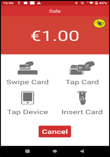 Options to pay with card
