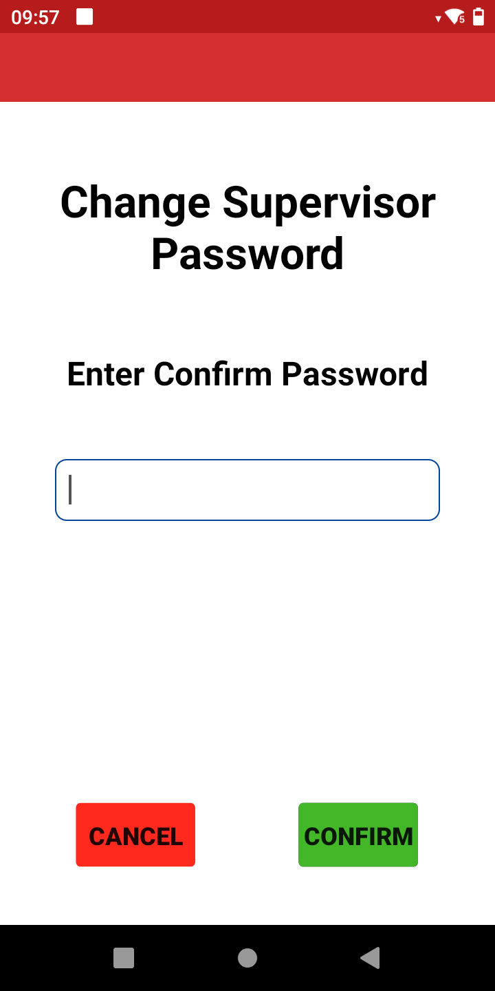Confirm new level 2 supervisor password