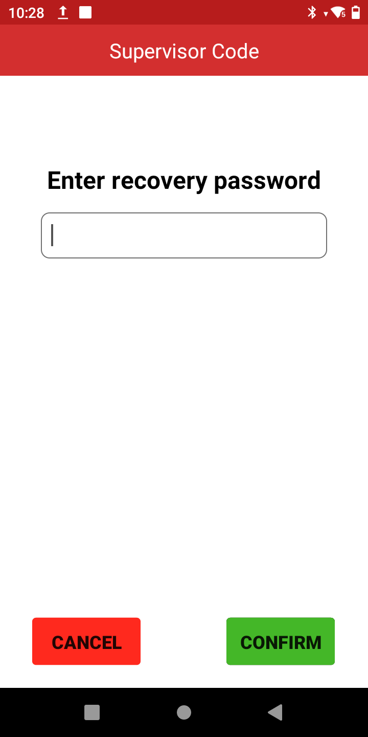 Enter recovery password