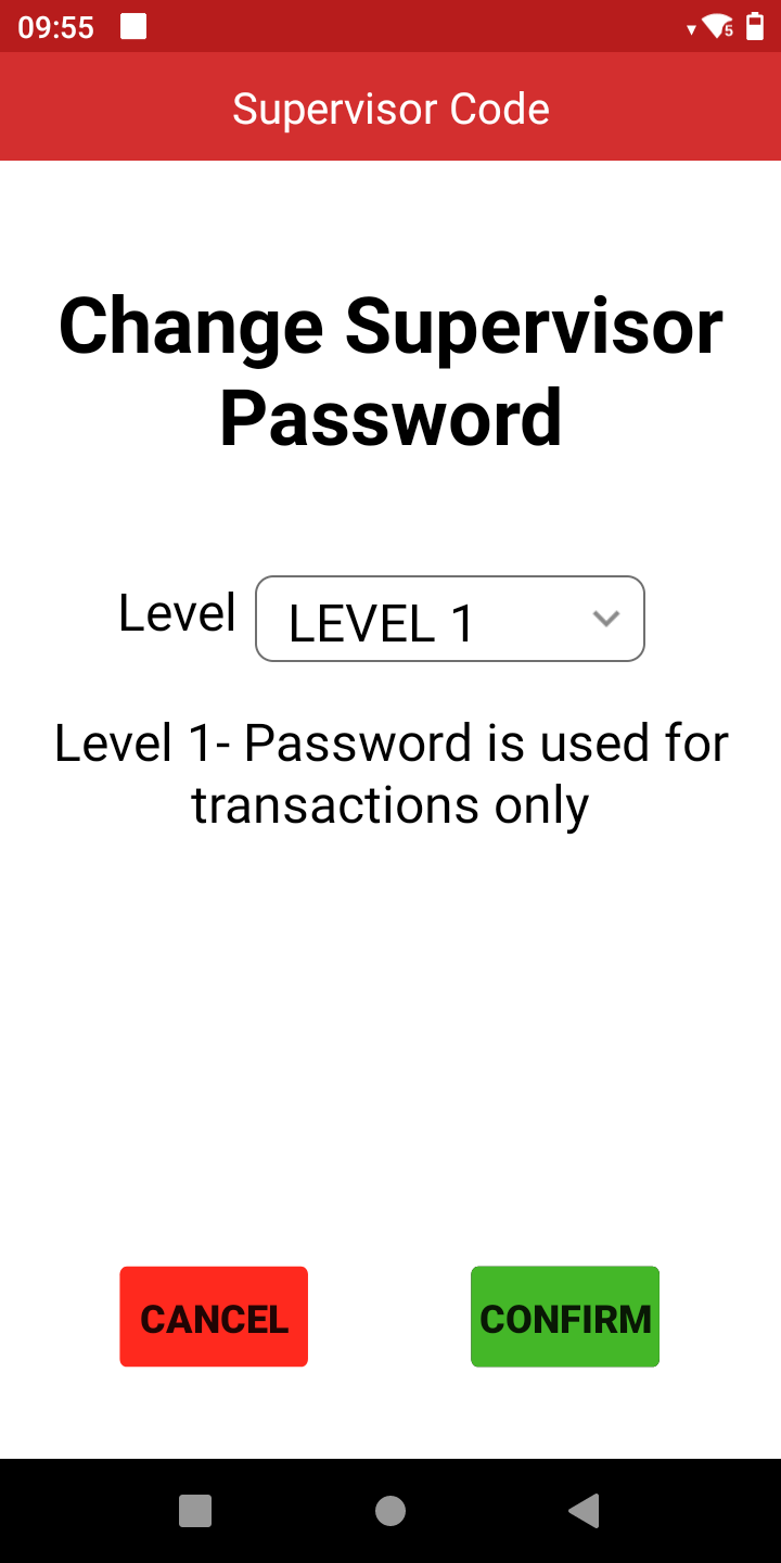 Change level 1 password