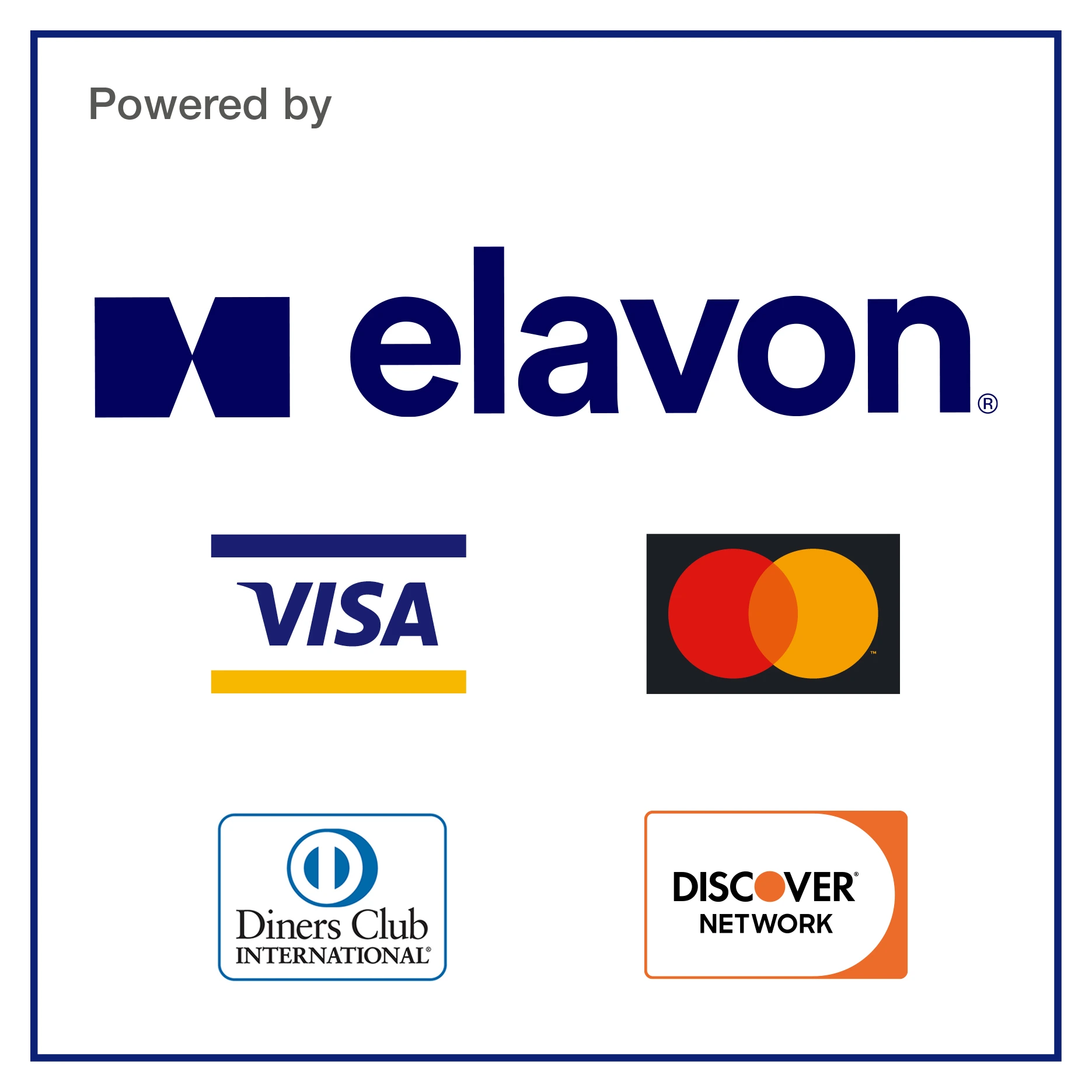 Card scheme logo: Visa, Mastercard