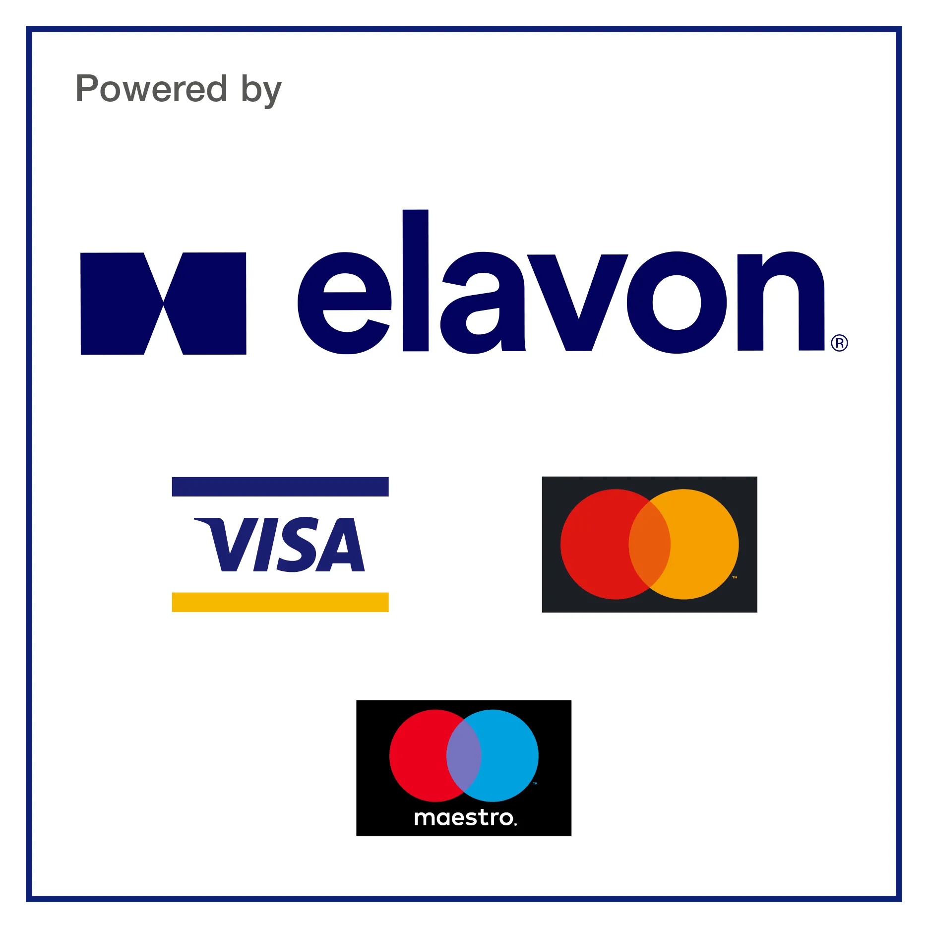 Card scheme logo: Visa, Mastercard, Maestro