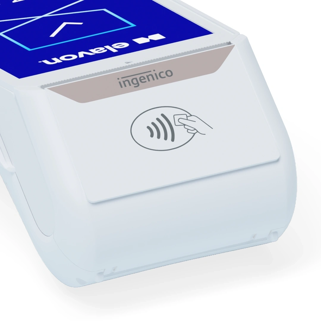 DX8000 smart terminal close up of contactless area